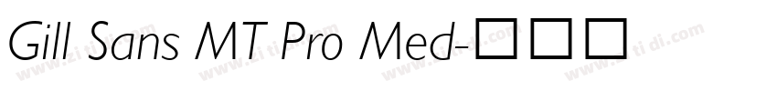 Gill Sans MT Pro Med字体转换